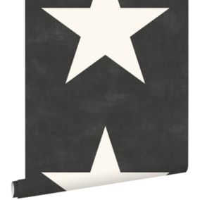ESTAhome papier peint étoiles noir et blanc - 53 cm x 10,05 m - 136457