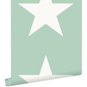 ESTAhome papier peint étoiles vert menthe - 53 cm x 10,05 m - 128701