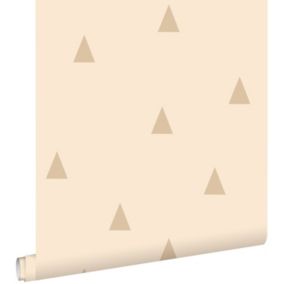 ESTAhome papier peint triangles graphiques beige - 0.53 x 10.05 m - 139725