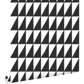 ESTAhome papier peint triangles graphiques noir et blanc - 0,53 x 10,05 m - 139077