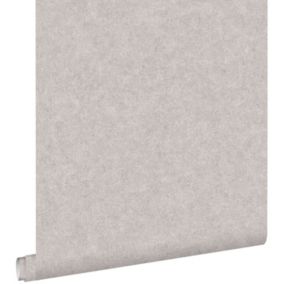 ESTAhome papier peint uni effet béton gris chaud - 53 cm x 10,05 m - 138233