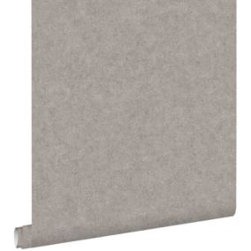 ESTAhome papier peint uni effet béton marron - 53 cm x 10,05 m - 138234