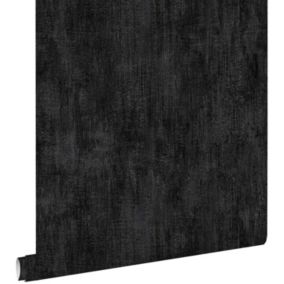 ESTAhome papier peint uni à effet pictural noir - 53 cm x 10,05 m - 127640