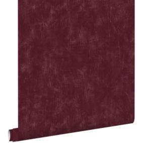 ESTAhome papier peint uni à effet pictural rouge bordeaux - 0,53 x 10,05 m - 148724