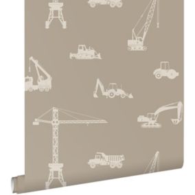 ESTAhome papier peint véhicules taupe - 50 x 900 cm - 139970