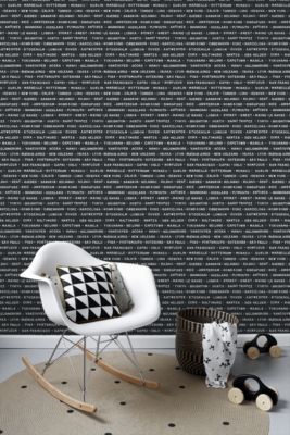 ESTAhome papier peint villes portuaires noir et blanc 53 cm x 10.05 m
