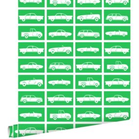 ESTAhome papier peint voitures vert - 53 cm x 10,05 m - 115828