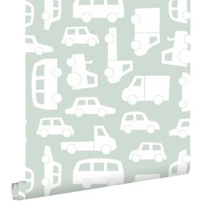 ESTAhome papier peint voitures vert menthe - 0,53 x 10,05 m - 139046