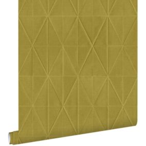ESTAhome PP intissé éco texture origami jaune ocre - 0,53 x 10,05 m - 148711