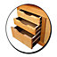 Etabli de menuisier en bois Outifrance 1 porte 3 tiroirs L.120 x l.50 x H.82 cm