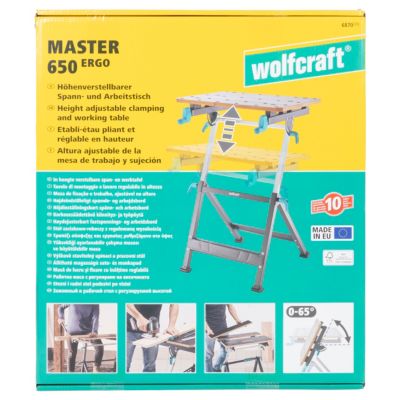Etabli de serrage / étau pliant Wolfcraft Master 650 Ergo