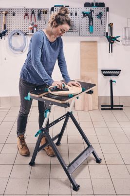 Etabli de serrage / étau pliant Wolfcraft Master 650 Ergo