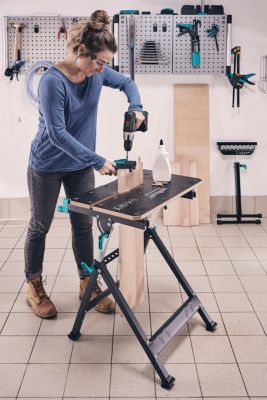 Etabli de serrage / étau pliant Wolfcraft Master 650 Ergo