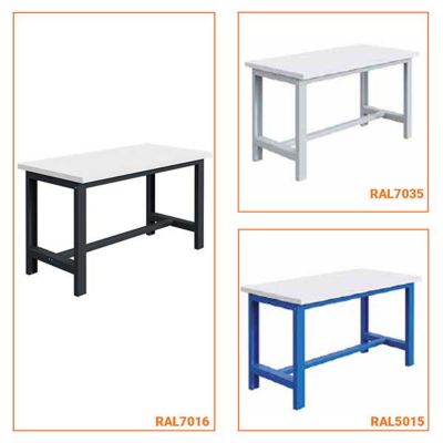 Etabli à résistance thermique - Plateau 2000x750x40mm - Bleu RAL5015 - W010010162-BI