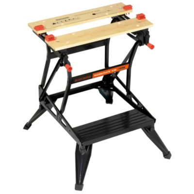Etabli-étau pliable grand format - Plan de travail : 610 x 384 mm - 2 hauteurs - Charges maximales : 160 kg (WM536-XJ)