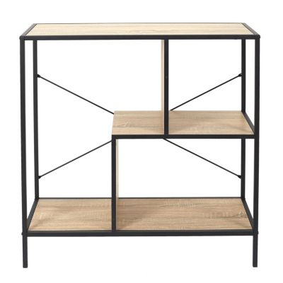 Etagère 3 niveaux design industriel Noir, L. 30 x l. 80 x H. 79.5 cm, EDISON