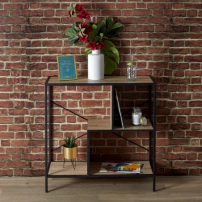Etagère 3 niveaux design industriel Noir, L. 30 x l. 80 x H. 79.5 cm, EDISON