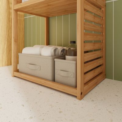 Etagère à 7 niveaux Forssa pour salle de bain cusine salon 165 x 42 x 28 cm en.casa