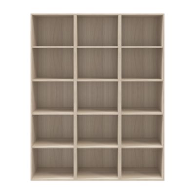 etagere bibliotheque effet chene h 187 5 x l 150 x p 35 cm castorama