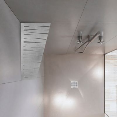 Etagère de douche en acier inox 26,8 x 7/12,2 x 26,2cm x 2 mm - Rectangulaire design Tiger - fixation sans perçage