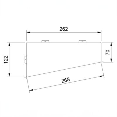 Etagère de douche en acier inox 26,8 x 7/12,2 x 26,2cm x 2 mm - Rectangulaire design Tiger - fixation sans perçage
