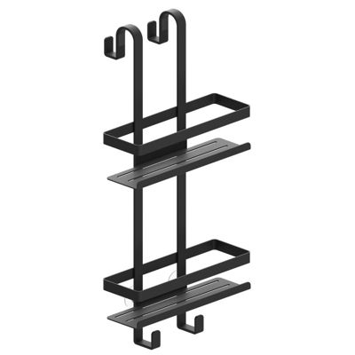Etagère de douche suspendue MYLINE, 240x490x220mm, noir mat