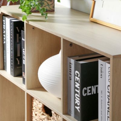 Etagère de rangement 6 cases avec pieds métal