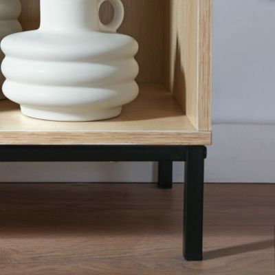 Etagère de rangement 6 cases avec pieds métal