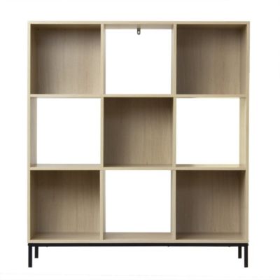Etagère de rangement 9 cases avec pieds métal