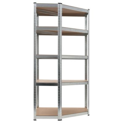 etagère de rangement charge lourde robuste mdf argente Helloshop26