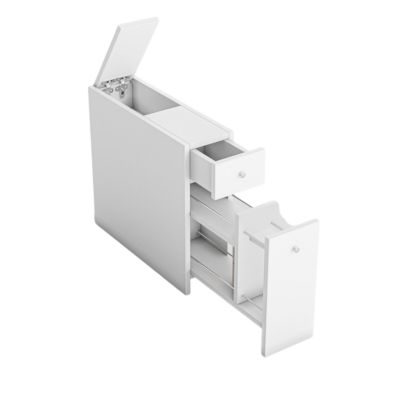 Etagère de rangement WC blanc L19 cm - CALENCIA