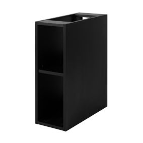 Etagère de salle de bain, Noir Mat, 20 x 60,7 x 44,4 cm,