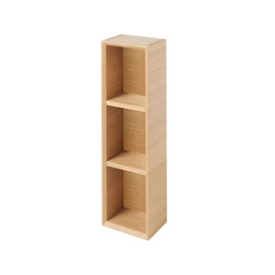 etagere de salle de bains goodhome avela placage chene 20 cm castorama