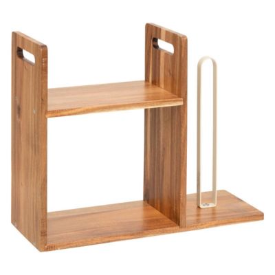 Etagère et porte-rouleau 2 niveaux Acacia - 5 five simply smart