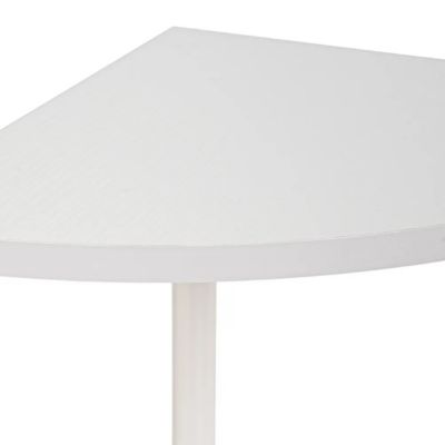 Etagère meuble d'angle à 3 niveaux coloris blanc - Longueur 30 x Largeur 30 x Hauteur 76 cm
