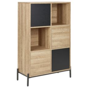 Etagère MOINES 135 cm Marron/noir