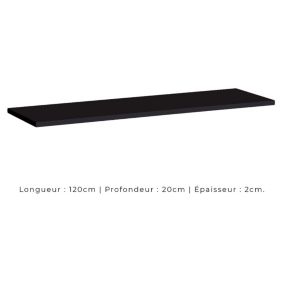Etagère murale 120cm collection SWITCH. Coloris noir.