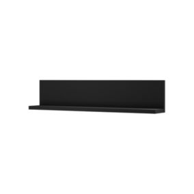 Etagère murale design 150cm Coloris noir super mat. Collection BERGAME.