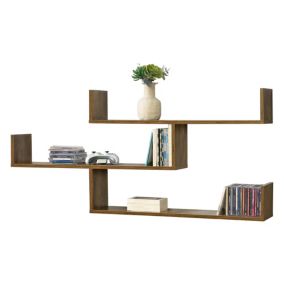 Etagère Murale Grimstad 119 x 18 x 55 cm Effet Bois Foncé en.casa