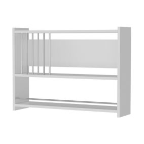 Etagère murale Helsingoer à 3 niveaux pour cuisine 60 x 84 x 20 cm blanc en.casa