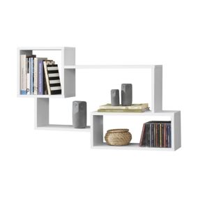 Etagère Murale Kvinesdal 87 x 18 x 54 cm Blanc en.casa