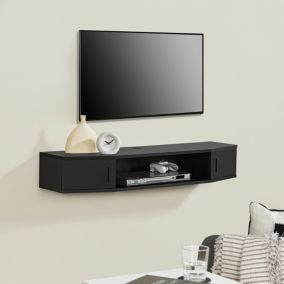 Etagère murale pour TV Toerring 18 x 110 x 30 cm noir en.casa