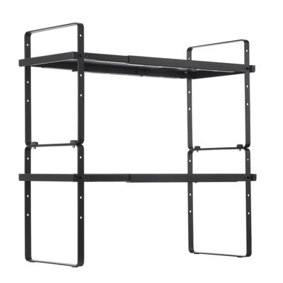 étagère épices Extensible Étagère à Épices Extensible 3 Niveaux - Réglable Pour Armoire/Comptoir - Organisation Cuisine - Noir Rangement Cuisine Réglable