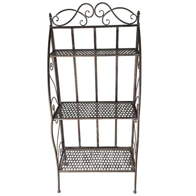 Etagère à plantes fer patiné 55x29x122cm
