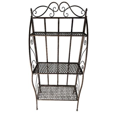 Etagère à plantes fer patiné 55x29x122cm