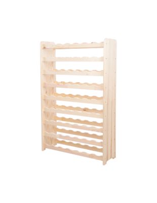 Etagère à Vin En Bois Brut  Stockage 63 Bouteilles  /