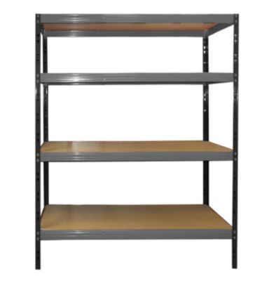 Étagère 4 plateaux H. 180 cm x L. 185 cm métal et bois