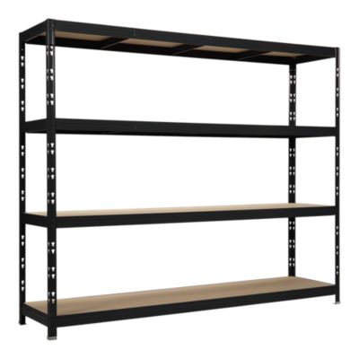 Étagère acier époxy XXL 4 tablettes l.237 x H.200 x P.60 cm