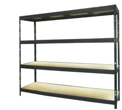 Étagère acier époxy XXL 4 tablettes l.237 x H.200 x P.60 cm