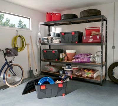 Étagère acier époxy XXL 4 tablettes l.237 x H.200 x P.60 cm